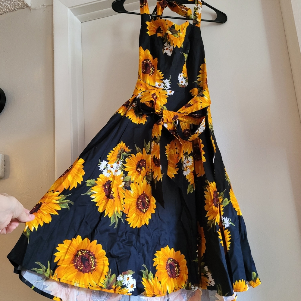 Women'sVintage Audrey Dress. 1950's Polka Cocktail Dres.